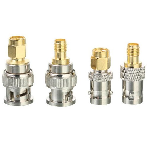 4x BNC To SMA Connectors Type Male Female RF Connector Adapter Test Converter JW