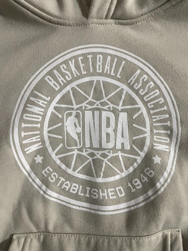 NBA Boys Youth Gray Pullover Hoodie Size Small (7-8) Fleece Front Pocket - Picture 4 of 11