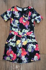 NEW TAGS playsuit short suit SIZE 10 floral stretch jumpsuit shorts party beach