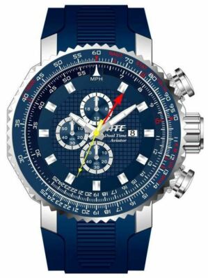 Watches for Pilots / Aviators, Chronograph, Dual-Time, Calc Bezel  - ATC2200B
