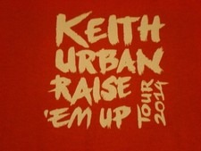 Keith Urban Raise 'Em up Tour 2014 Local Crew T-shirt Size XL