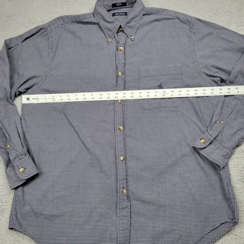 Nautica Shirt Mens Large Blue White Geometric Long Sleeve Button Up - Picture 6 of 11