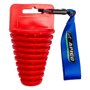 Apico Exhaust Plug Bung 4-STROKE With Lanyard RED