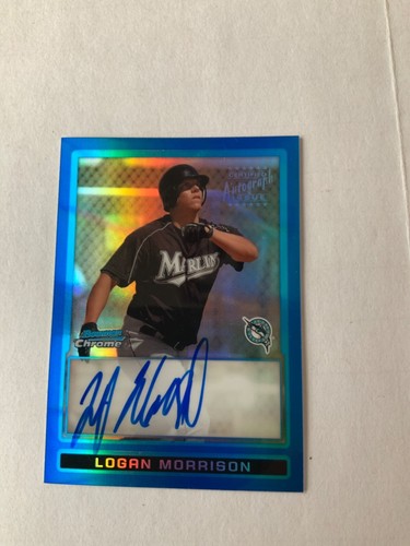 Logan Morrison [Blue Refractor Autograph] #BCP112 2009 Bowman Chrome Prospects card