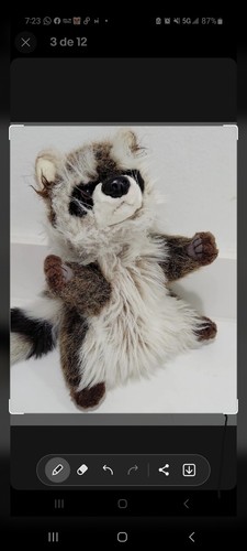 Raccoon Puppet Full Body Doll Hansa Real Looking Plush Animal Learning Toy - Picture 3 of 12
