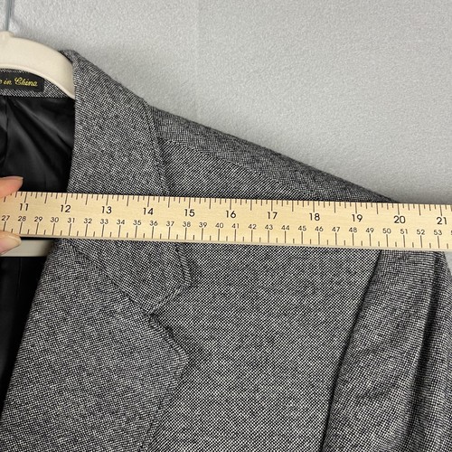 VTG Circle S Lambswool Blazer Sport Coat Mens 50R Grey Western Cowboy Rockabilly - Picture 12 of 18