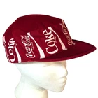 Rare 80s Coca Cola Crowd Cap Adjustable Back Red White Logo Vintage Painters Hat
