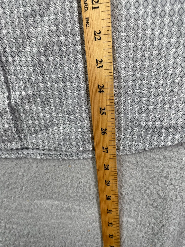 Eighty Eight Men's Purple Button Up Long Sleeve Shirt Gray Diamond size Medium - Image 3 of 4