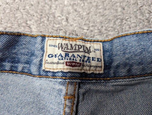 Pantaloni jeans WAMPUM retrò uomo blu chiaro vestibilità dritta in denim - EU 42 W34 L32 - Foto 8 di 17