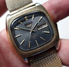 Seiko 7019 5000 Baby Monaco Vintage Automatic Watch With Wittnauer Bracelet