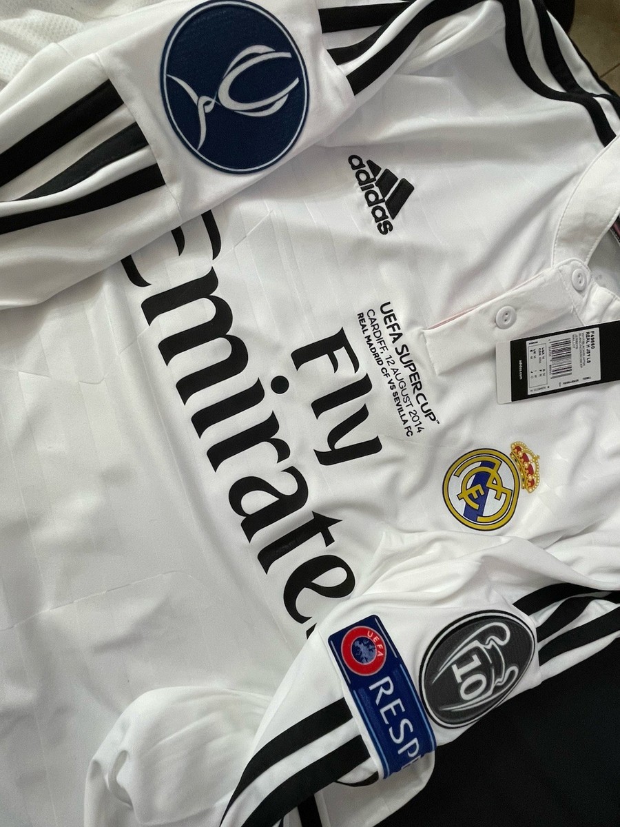 Real Madrid Carvajal Spain UEFA SÚPER CUP Shirt Sz Medium Jersey