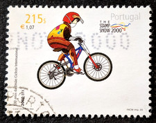 PORTUGALIA 2000 Mi2436 BTX-Rower Kolarstwo Znaczki Znaczek Barwa Sello używany WYSYŁKA