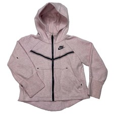 Nike Tech Fleece Hoodie Girls Size XS 5/6 Kids Youth Pink Full Zip Jacket CZ2570