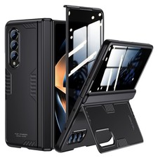 for Galaxy z-Fold-4 Stand Slim Case: Privacy Screen Protector Hidden Kickstan...