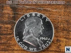 NobleSpirit GEM Proof Cameo 1962 Franklin Silver Half Dollar