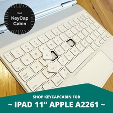 Replacement Keys For A2261 iPad Apple Magic Keyboard 11" White Individual Key