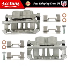 2x Disc Brake Calipers w/Bracket For Lincoln Town Car Ford Crown Victoria Front