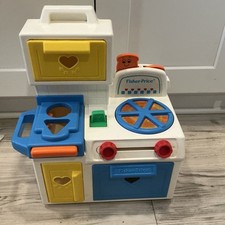 1990 Fisher Price Toddler Vintage Play Kitchen Set