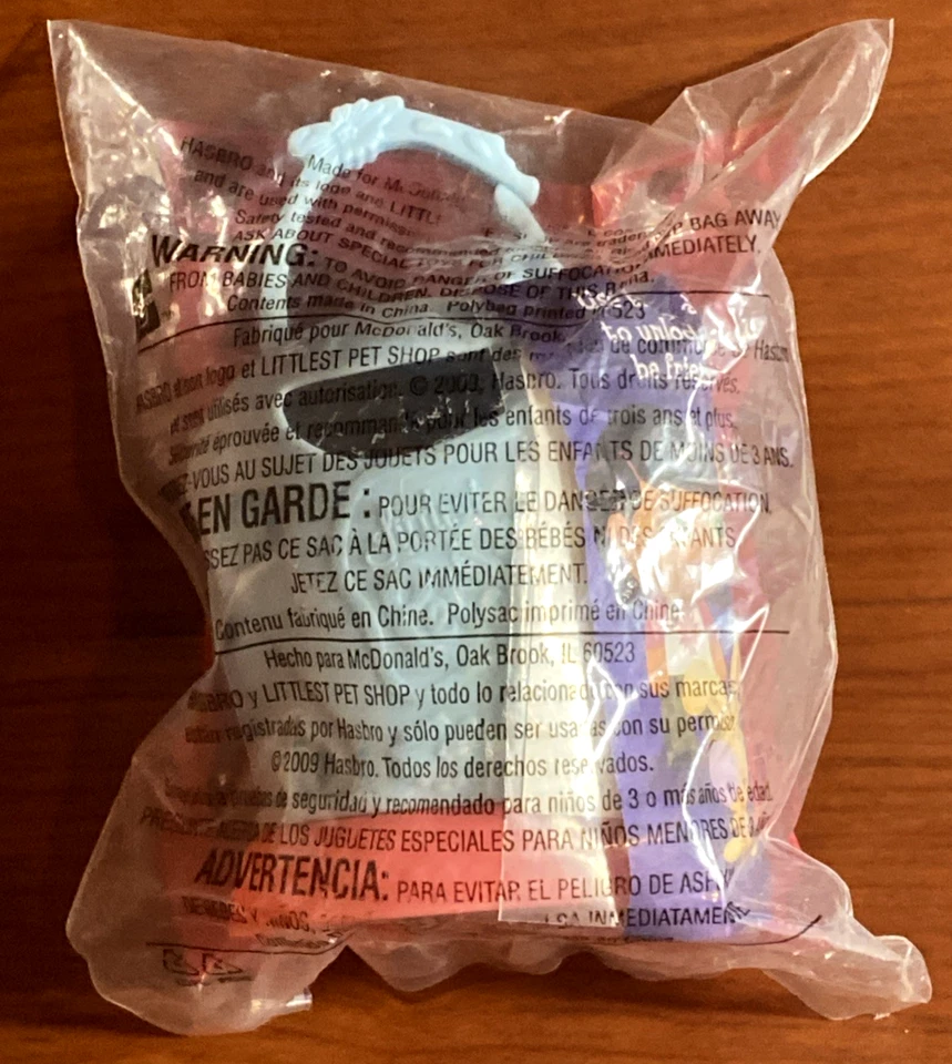 MCDONALDS HAPPY MEAL TOY 2009 LITTLEST PET SHOP BLUE & PINK CAGE #8 MONKEY TOY - Image 2 of 3