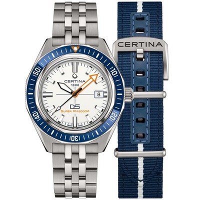 Certina DS Super PH2000M 43mm White Dial Men's Watch C0506074401102