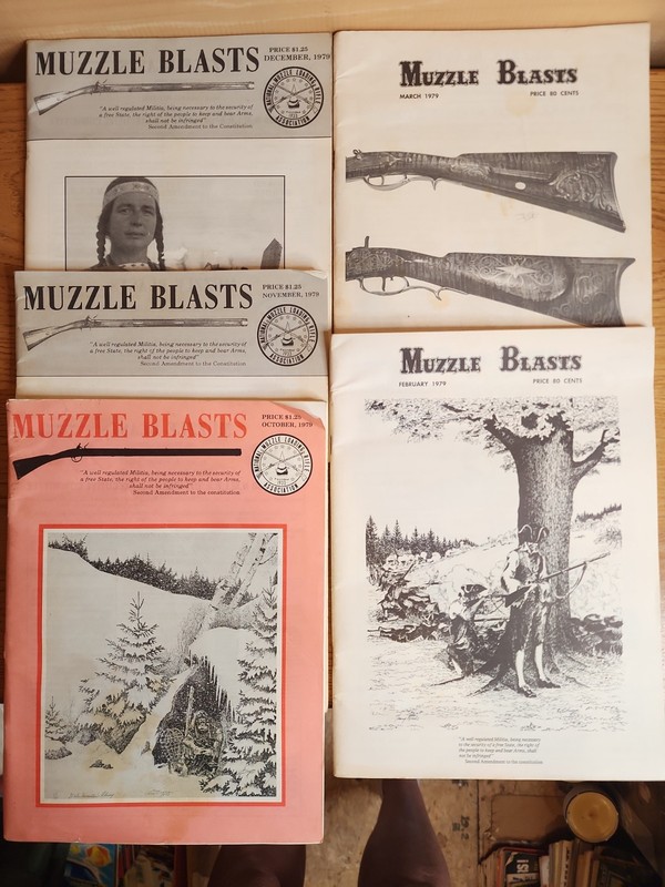 Muzzle Blasts Magazine 1979 5 issues Lot Black Powder Rifles  