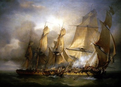 high quality oil painting handpainted on canvas- Naval battle