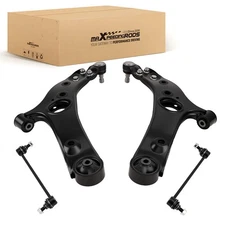 4pc Front Lower Control Arm & Sway Bar Link For Sonata Azera 12-14 Optima 12-15