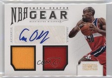 2012 National Treasures NBA Gear Combos Signatures 12/25 Emeka Okafor Auto 6ed