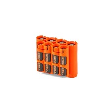 AA  AAA Combo Battery Storage Caddy and Dispenser, Orange, Holds 4 AA  4 AA...