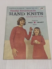 Coats & Clark’s Family Favorites In Hand Knits Yarns Book No. 123