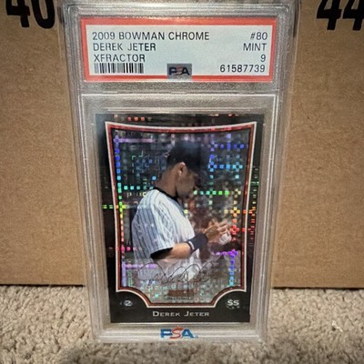 Topps 2009 Bowman Chrome Derek Jeter X-Fractor #80 /250 PSA 9 Yankees