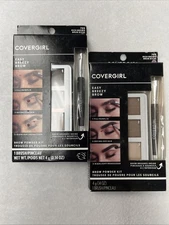 CoverGirl Eye Brow Powder Kit 705 Rich Brown Easy Breezy Brow Lot Of 2
