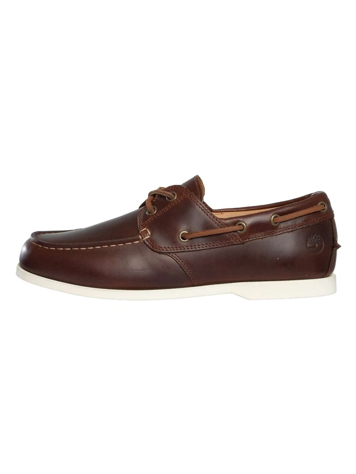 Timberland Pour des hommes Chaussure bateau en cuir Cedar Bay Essential, marron - Photo 2/4