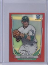 2014 Bowman Scout Top Prospects Mini Chrome Refractors Red 5/5 Renato Nunez 7i2