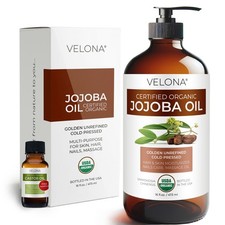 Jojoba Oil Certified Organic - 16 Fl Oz in Glass Bottle | 100% Pure and Natur...
