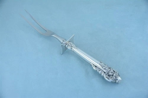 Wallace Grande Baroque Sterling Silver 11" Carving Fork No Monogram