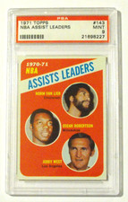 1971 Topps Basketball #143 Assists Leaders Oscar Robertson Jerry West PSA 9 Mint