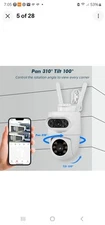 10MP 5K HD Dual Lens WiFi IP Camera Tuya Smart PTZ Wireless Home Security CCTV
