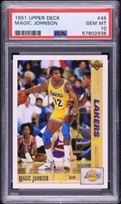 1991 Upper Deck Basketball Magic Johnson #45 PSA 10 GEM MINT HOF