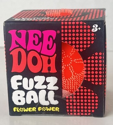 Orange NeeDoh Fuzz Ball Flower Power Nee Doh Squish Stress Ball Velvet Squeeze
