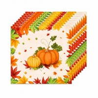 Herbstservietten Tischdeko KüRbis AhornbläTter Halloween Party 20 StÜCk 33X33 Cm