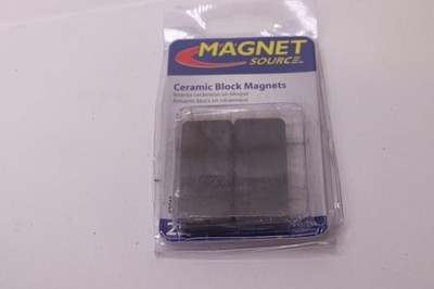 (2-Pk) Master Magnetics Heavy Duty Block Magnets Ceramic .875 x 1.875 07044