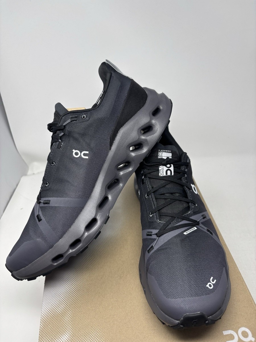 On Cloudsurfer Trail Waterproof Trail Shoes Black Eclipse