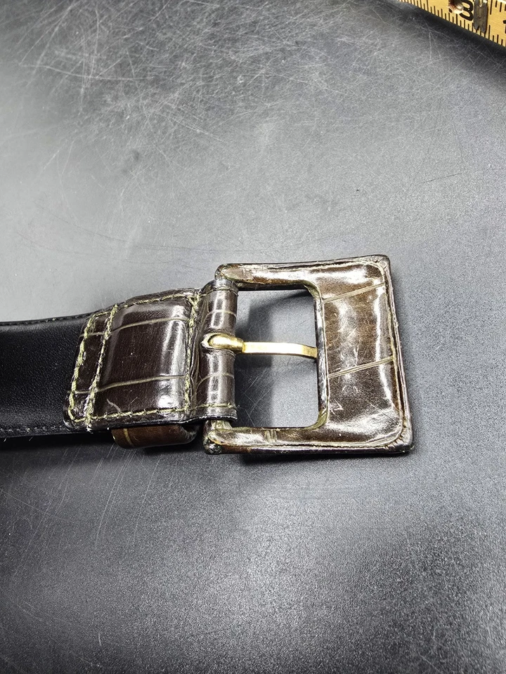 Cinturón de cocodrilo Jaeger para hombre talla 34 Foto 3 de 4