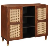 Sideboard Braun 90 X 33,5 X 75 Cm Massivholz Mango Mango Holz Sideboard Braunes