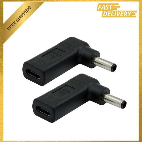 USB C to DC 4.5 x 3.0mm Adapter 100W PD Right Angle L-Shaped Connector 2-Pack