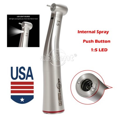 AbDent Dental 1:5 LED Fiber Optic Increasing Electric Contra Angle Handpiece