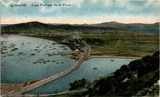 Gibraltar, Land Port, North Front, Beanland, Malin & Co., Main Street, Postcard