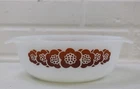 Vintage Pyrex Ovenware [Agee] Honey Flower “Flower Power” Round Casserole