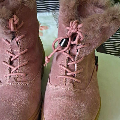 Tamaris Damen Stiefeletten Wildleder gefüttert RV/Schnürung rosa 36